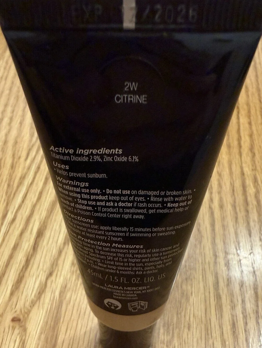 Laura Mercier Tinted Moisturizer Blurred Matte SPF 30 2W Citrine 1.5 oz NEW